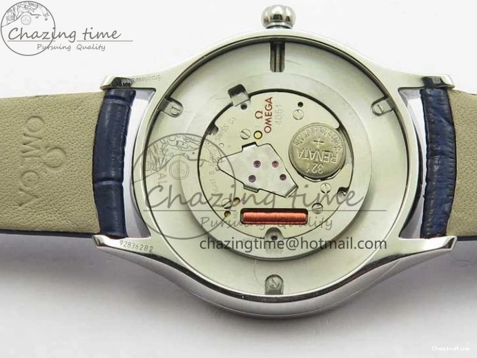 0412 Ladies’ De Ville Trésor Diamond Blue Dial Blue Fabric Watch OXF 1:1 Best Edition Swiss Quartz Upgraded 7892